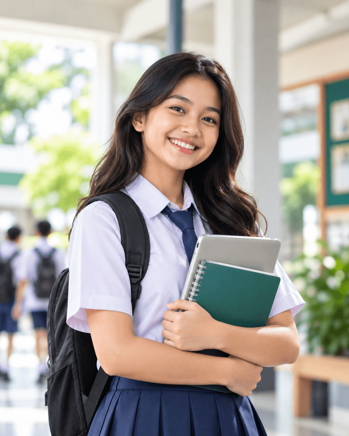 Siswa menggunakan QRION